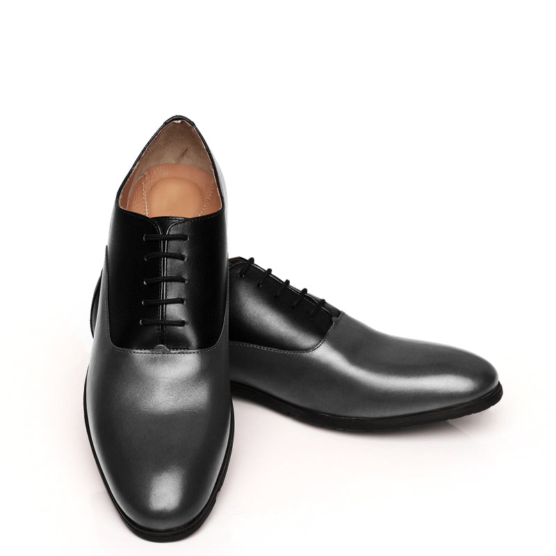 Plain Shiny Leather Oxford Shoes For Men