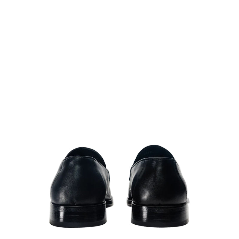 Black Leather Shoe Penny Loafer