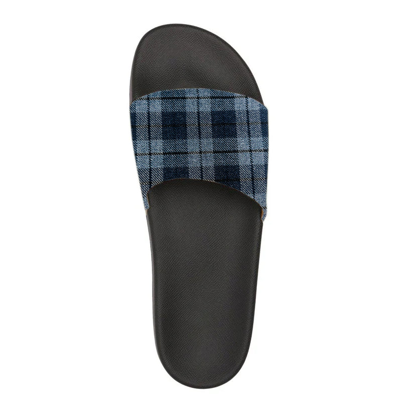 Men's Checked Pattern Printed Slides