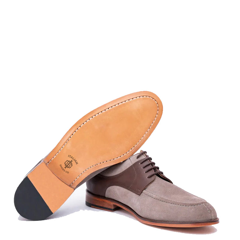 Handmade Suede Leather Derby Shoes