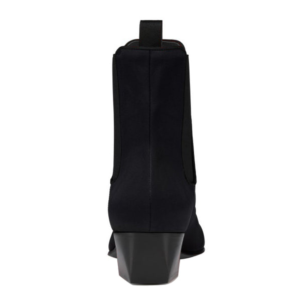 Luxury Chelsea Pointed Toe Boot with Low Block Heel