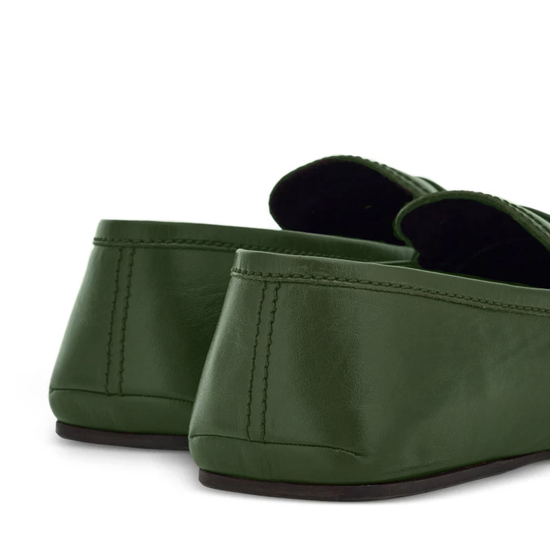 Plaque Leather Loafers