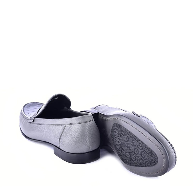 Exotic Ostrich Deer Skin Moccasins Loafers