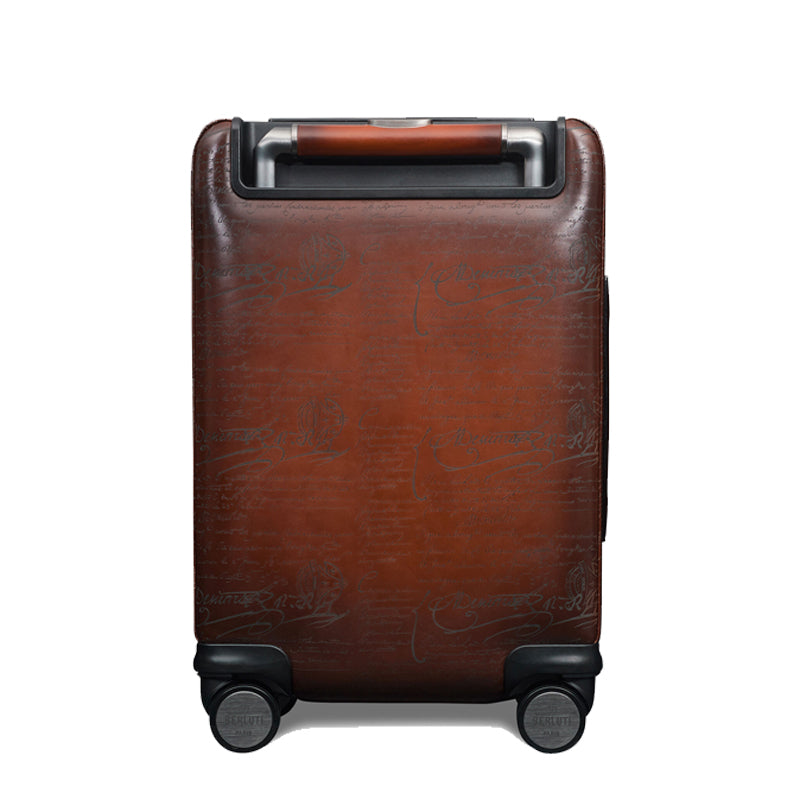 Eel Leather Black Trolley Case