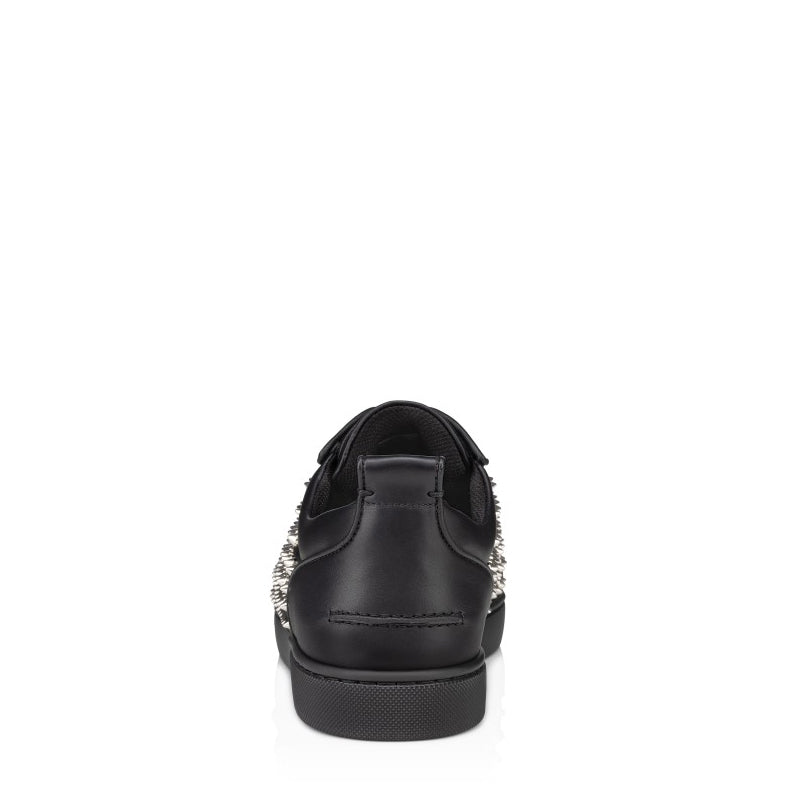 Men Casual Slip On Leather Black Sneaker