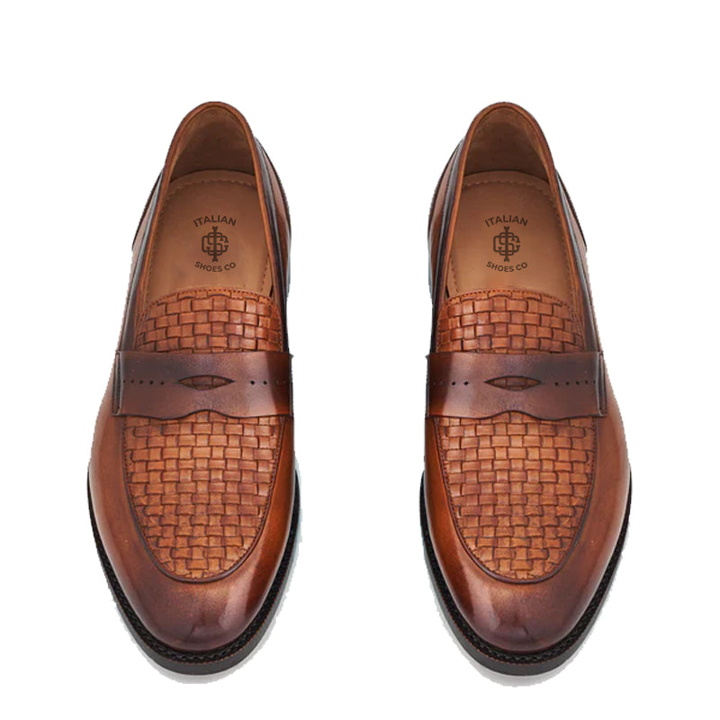Leather Stacked Loafer for Man