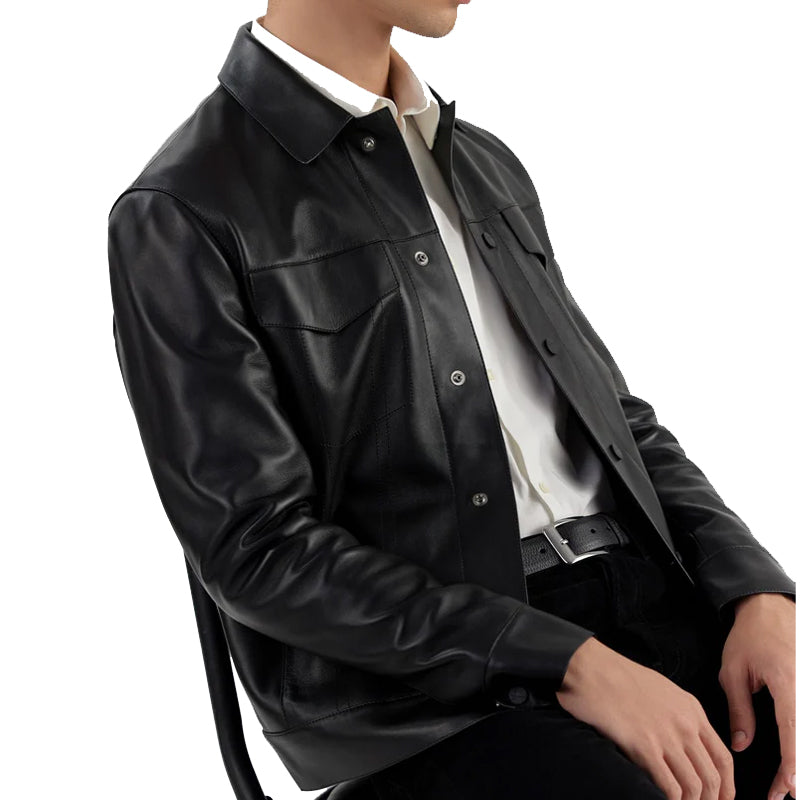 Black Dwayne Leather Jacket