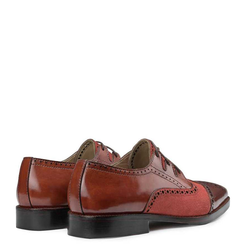 Criss Cross Leather Oxford Shoes