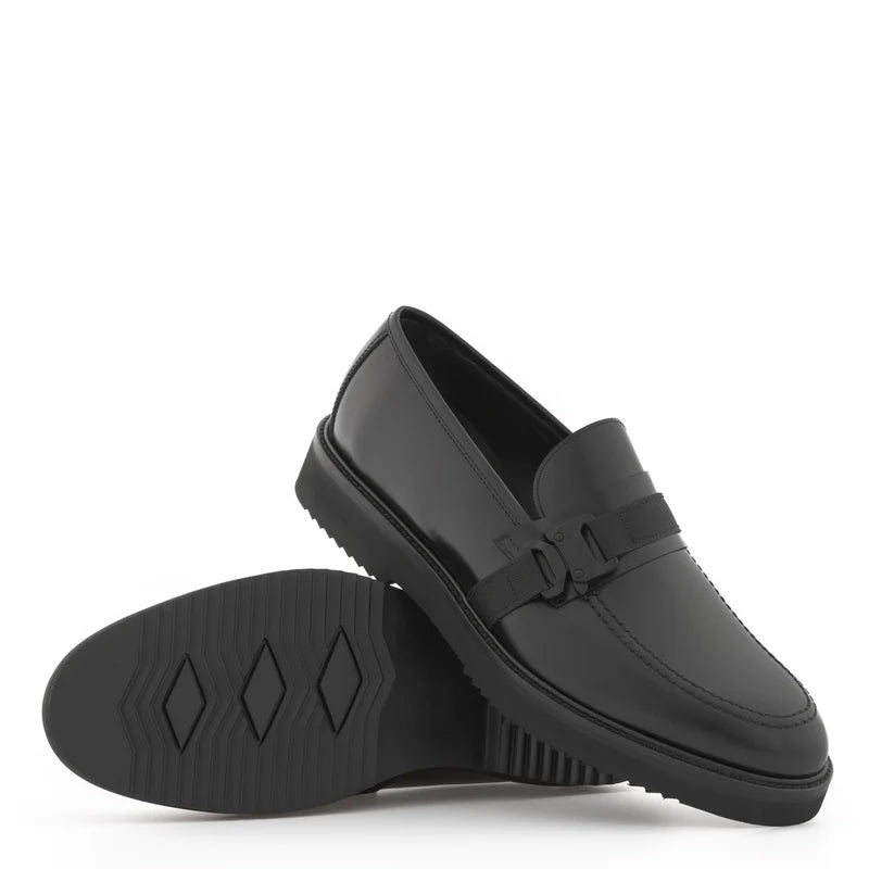 Men Round Toe Comfort Leather Loafer