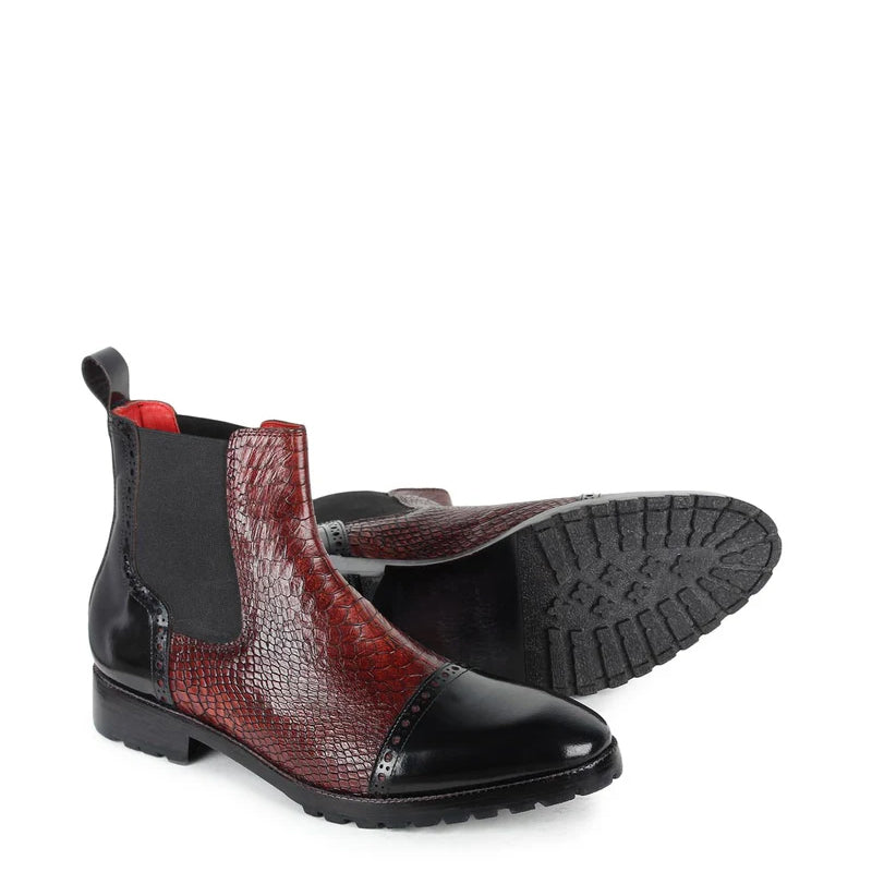 Captoe Leather Chelsea Boots For Men