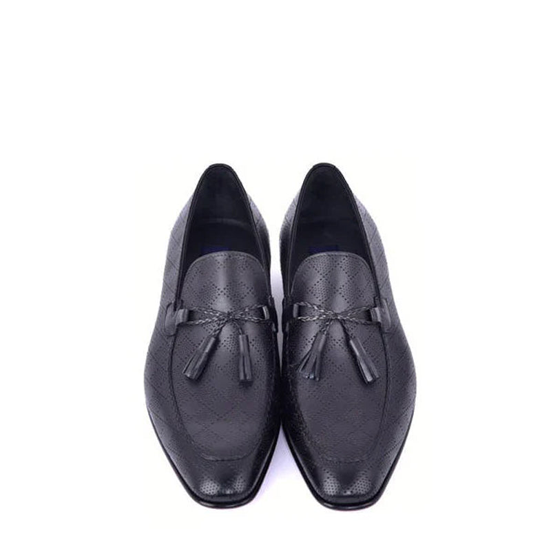 Tassel-Trimmed Calfskin Loafers