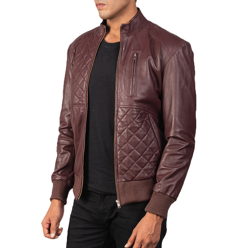 Moda Leather Bomber Jacket For Men