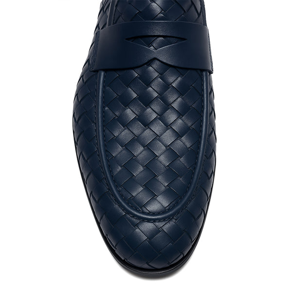 Woven Texture Leather Loafer for Men