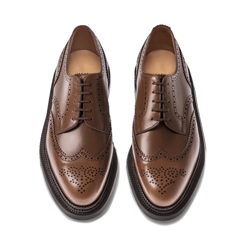 Triple Sole Derby Leather Shoes For Men