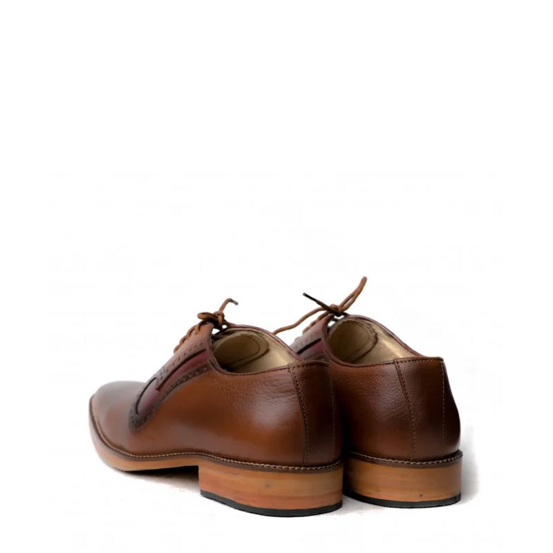 Handmade Leather Lace-Up Oxford Shoes