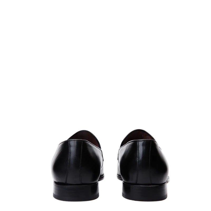 Black Men s Leather Slip On Shoe