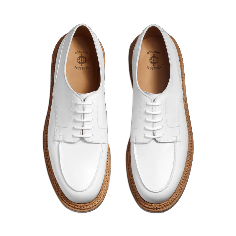 Half Hunt Derby Leather Shoes For Men