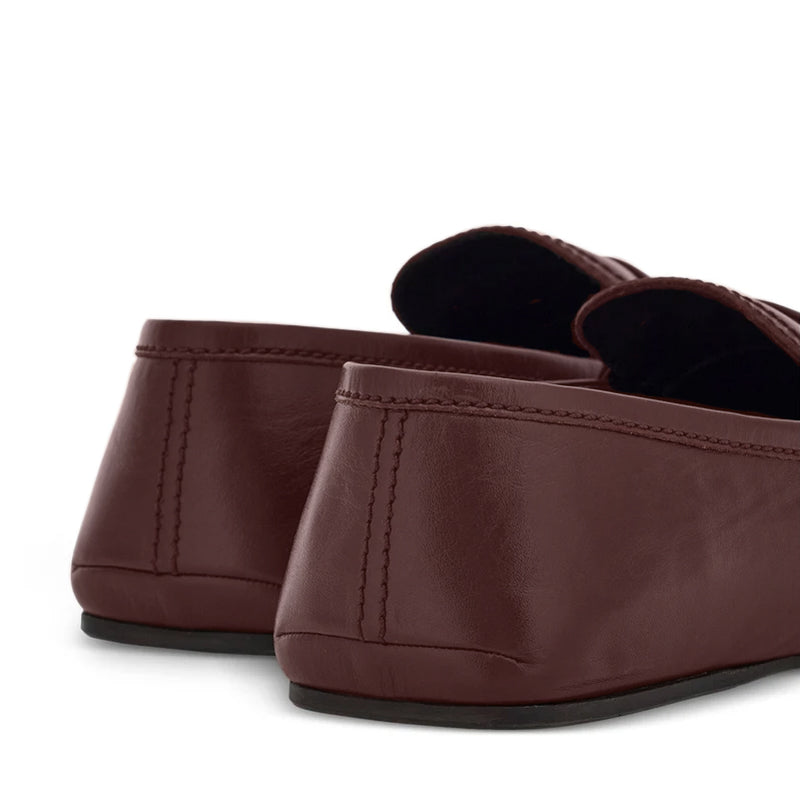 Plaque Leather Loafers