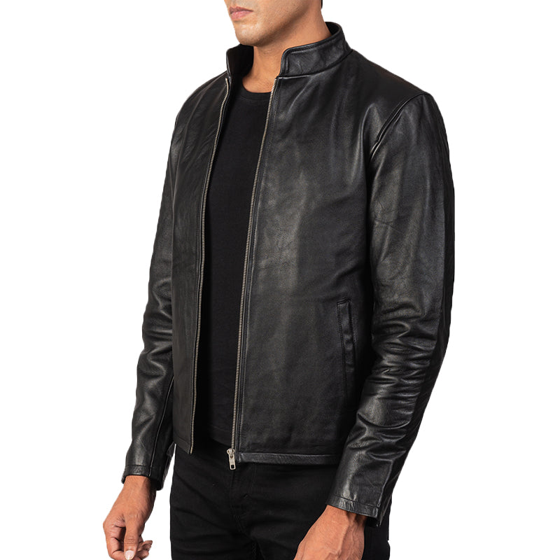 Alex Leather Biker Jacket For Men