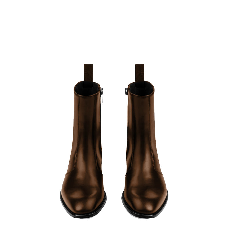 Side Zip Boot Black Leather