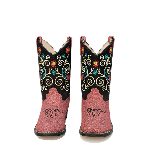 Western Bold Embroidery Cowboy Boots
