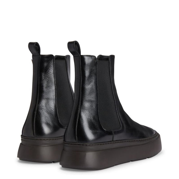 Classic Round Toe Leather Ankle Boots