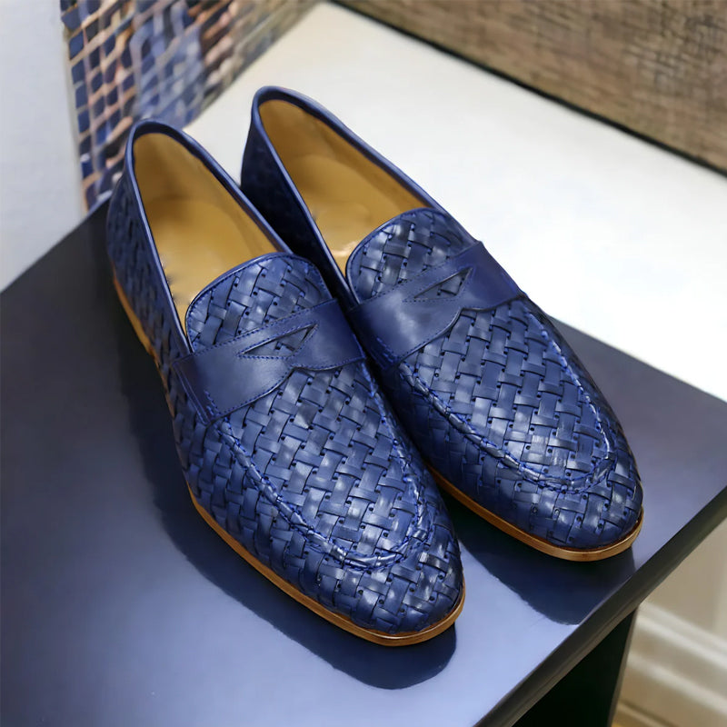 Braided Leather Penny Loafers – Italian Shoes Company