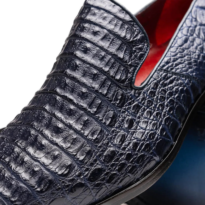 Crocodile Leather Loafers Brown