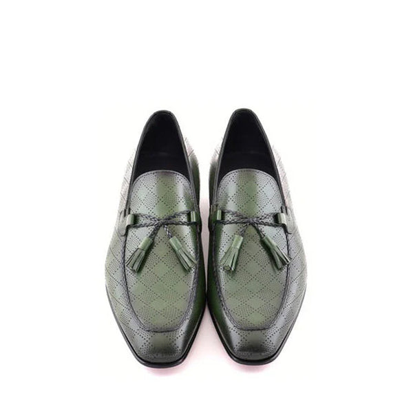 Tassel Trimmed Calfskin Loafers