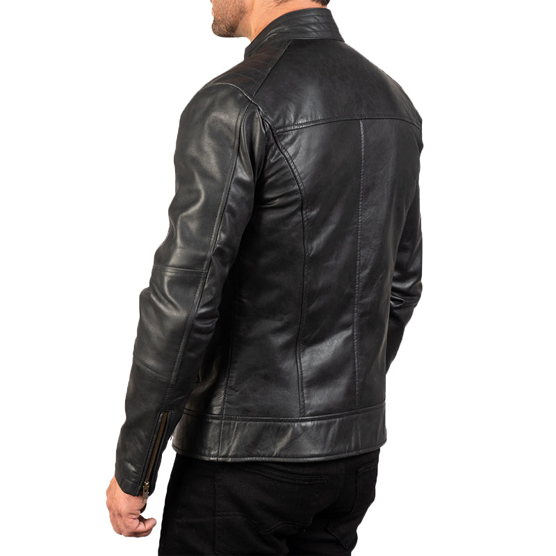 Tarron Leather Biker Jacket