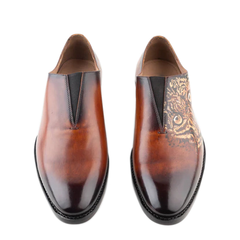 Leopard Amber Wholecut Slip On