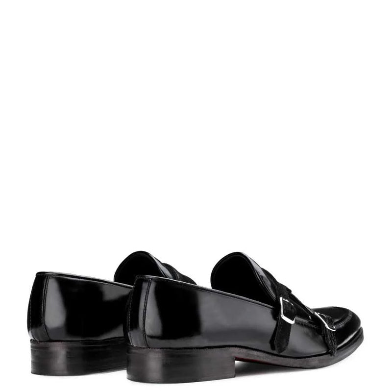 Patent Shiny Leather Double Monk Strap Shoe