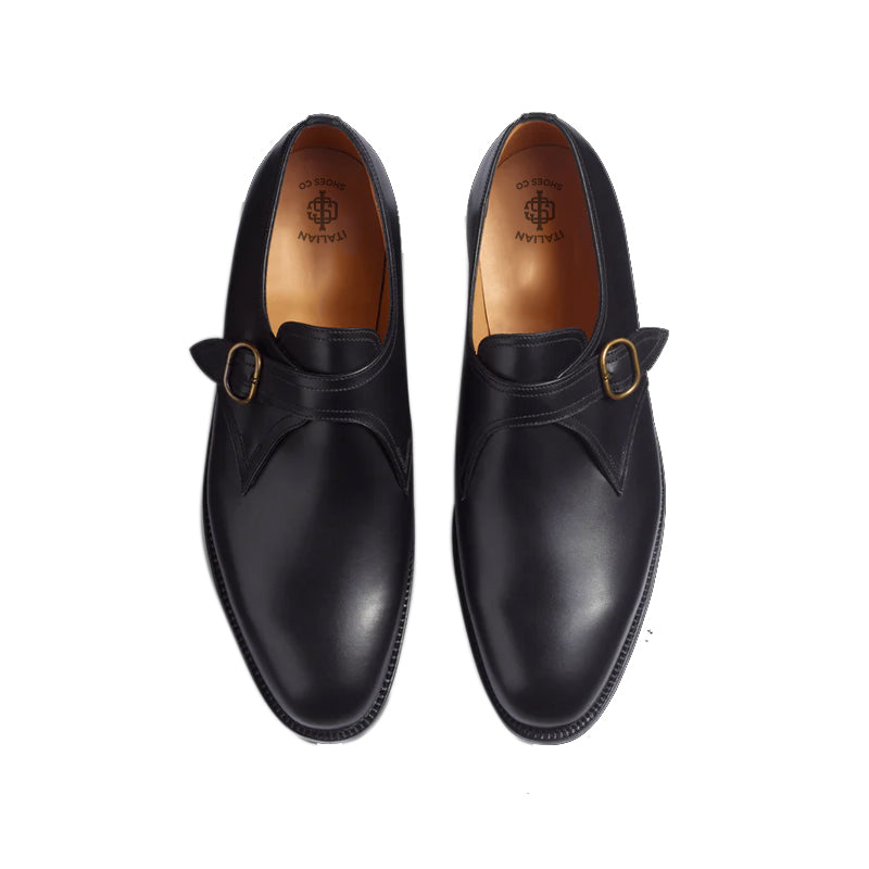 Flore buckle Derby Leather Shoes For Men