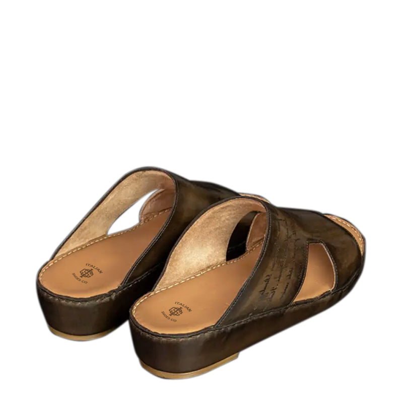 Open Toe Leather Comfort Arabic Sandal