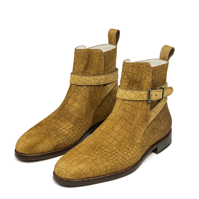 Manlio Jodhpur Croco Textured Boots