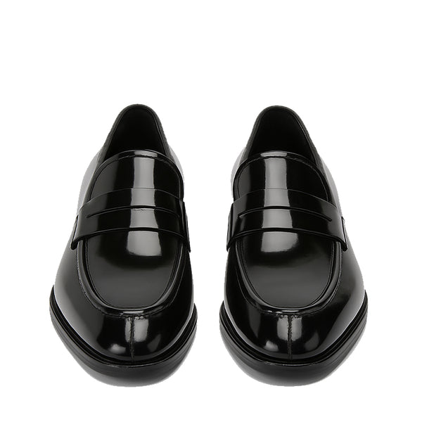 Luxury Leather Penny Loafer with Glossy Finish