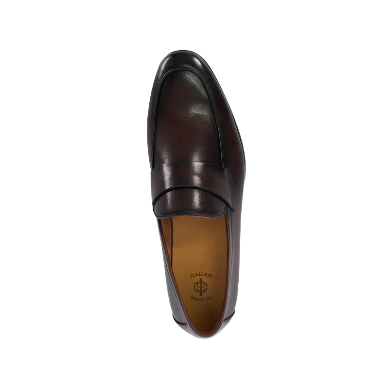 Men Solid Premium Leather Black Loafer