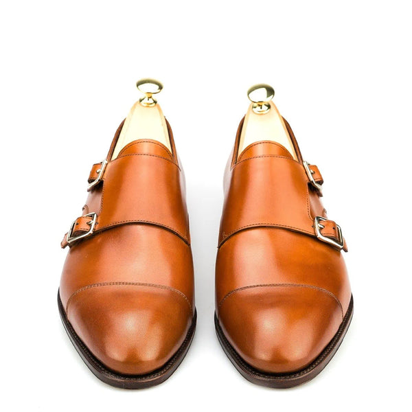 Premium Captoe Leather Double MonkStrap Shoe