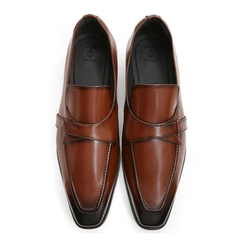 Classic Design Polished Shiny Leather Loafer
