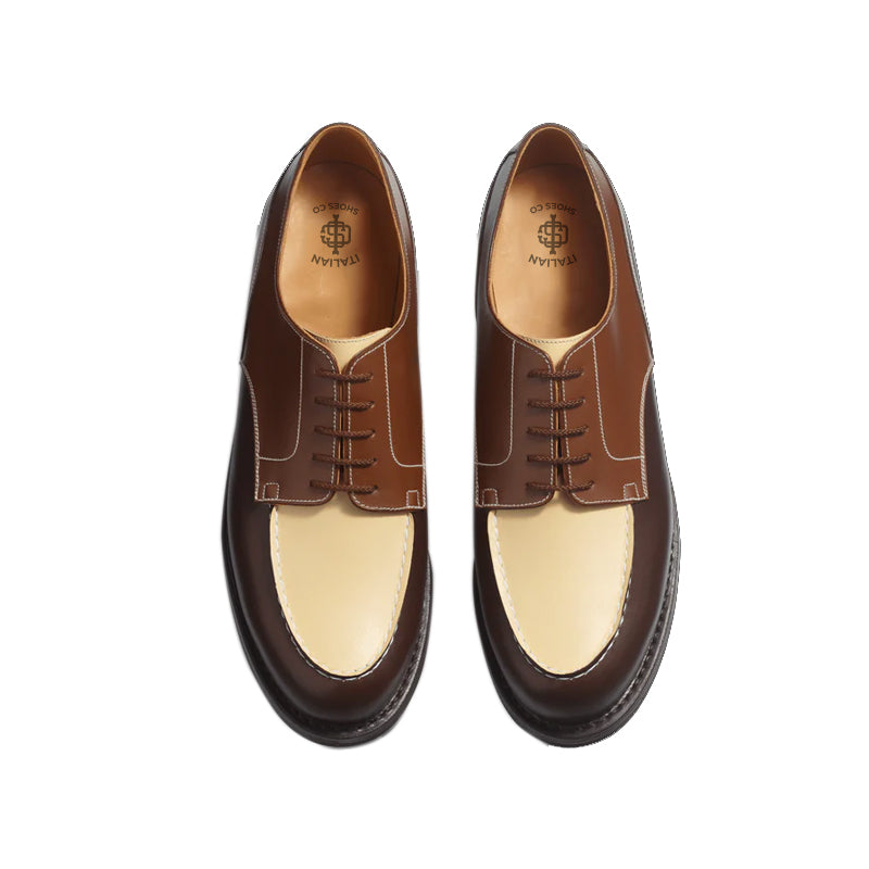 Leather Golf Derby Lace-up Shoes For Men