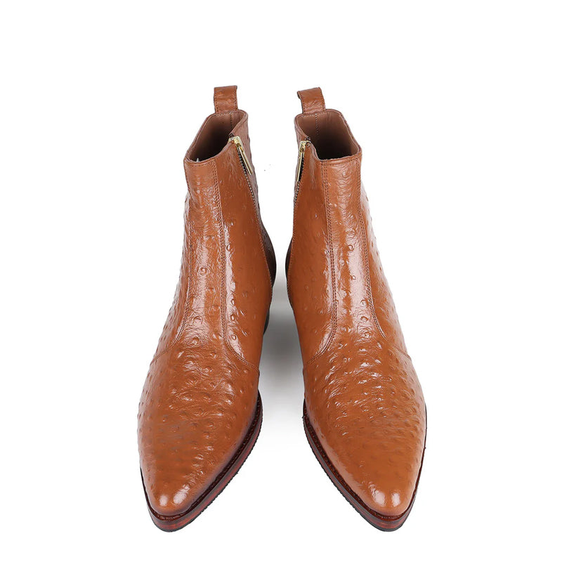 Leather Handmade Side Zip Cowboy Boots