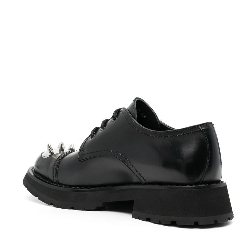 Alessandro Spike Stud Derby Shoes Black