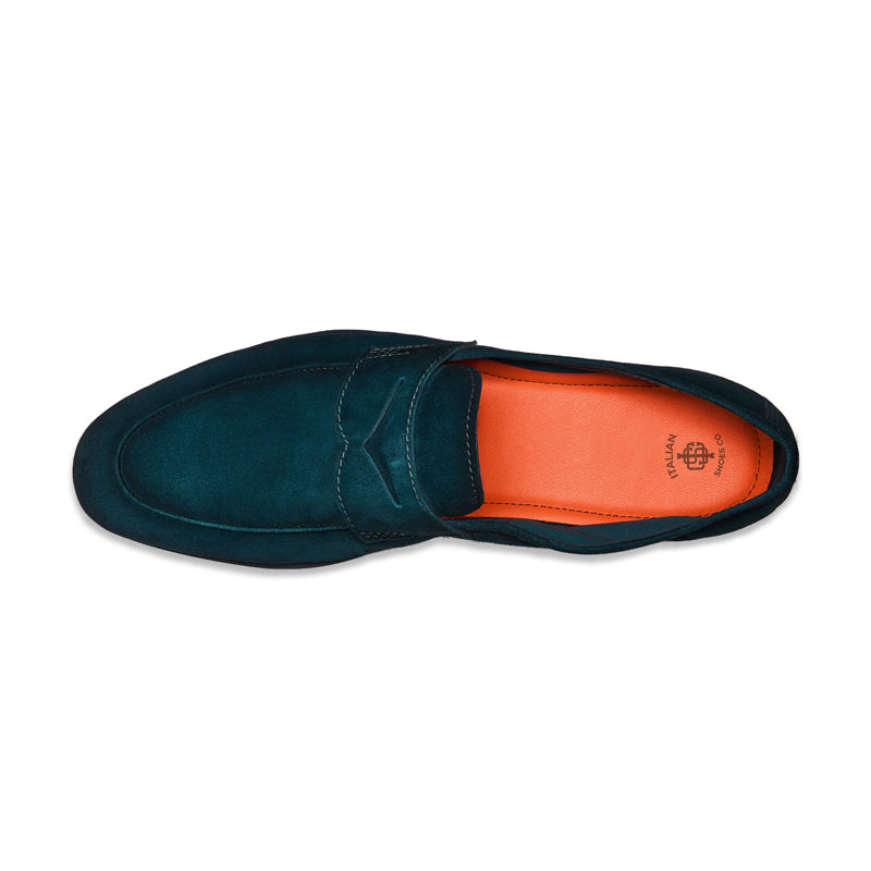 Men’s Brown Suede Penny Loafers – Classic Slip-On
