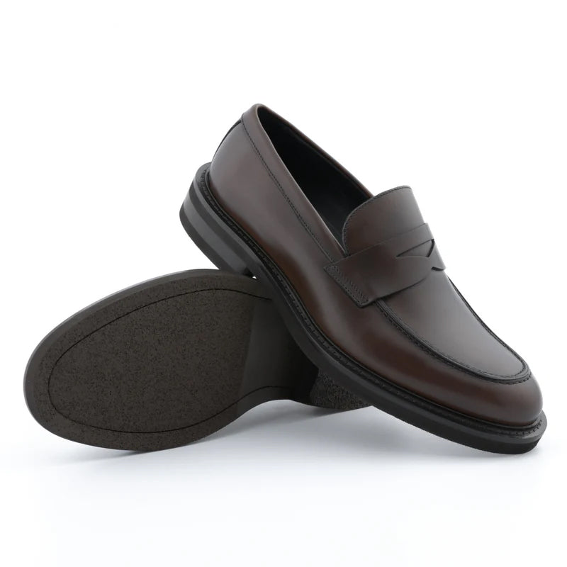 Classic Penny Solid Leather Loafers