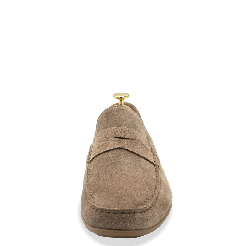 Gregores Navy Suede Penny Moccasins