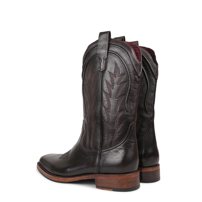 Premium Leather Long Zipper Cowboy Boots