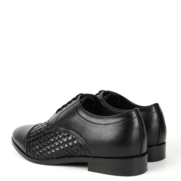Men Braided Captoe Leather Oxford Shoe