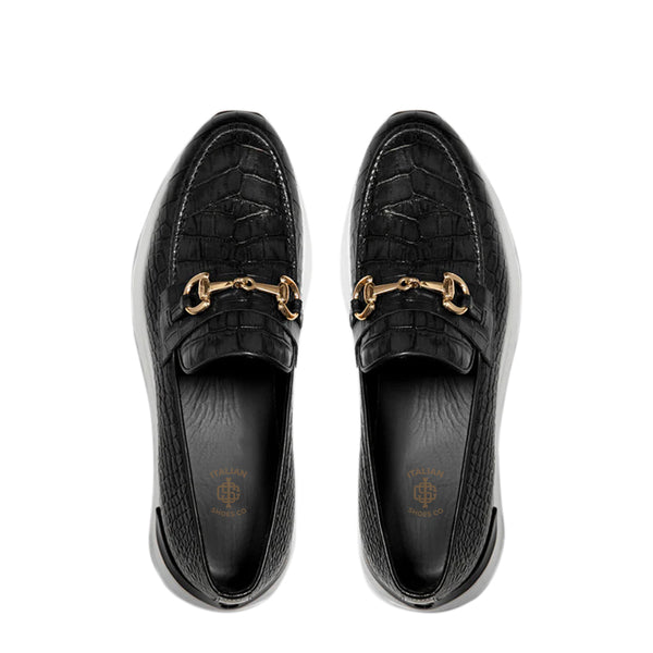 Crocodile Leather Loafer Men s Shoe