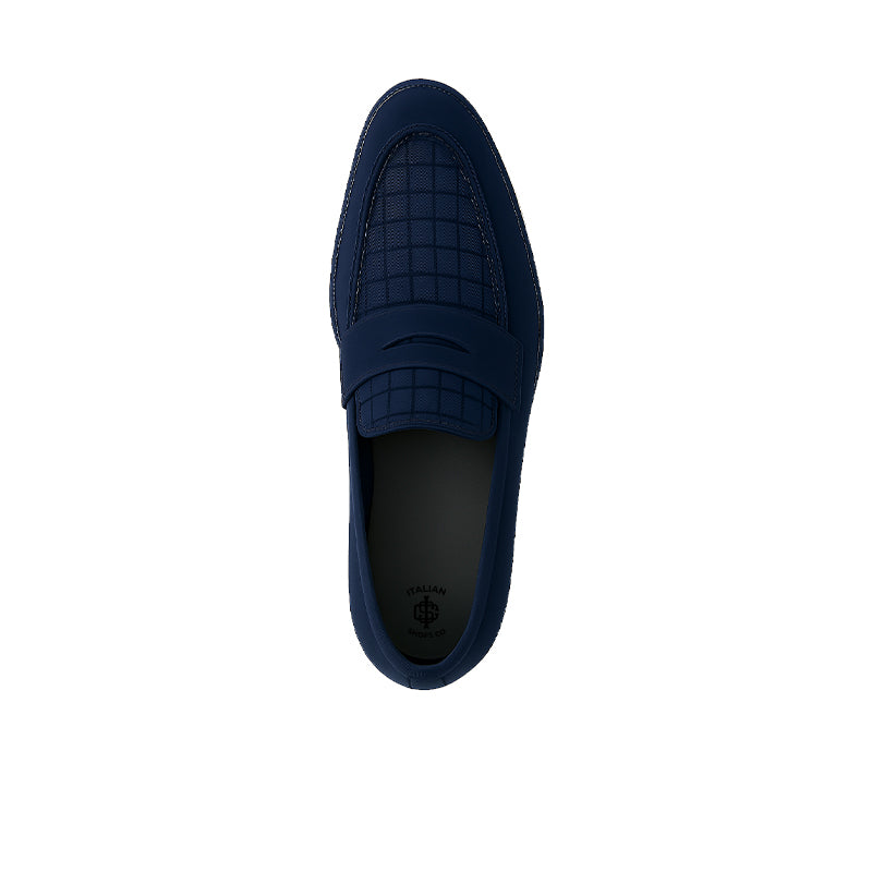 Suede Royale Leather Printed Black Loafer