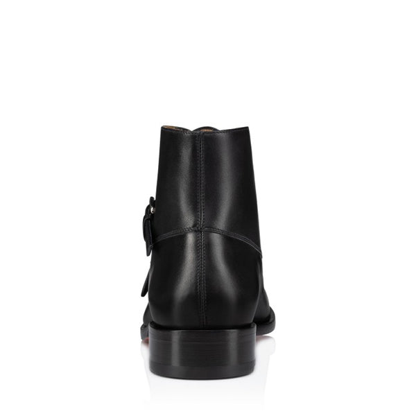 Double Monk Solid Leather High Ankle Boot